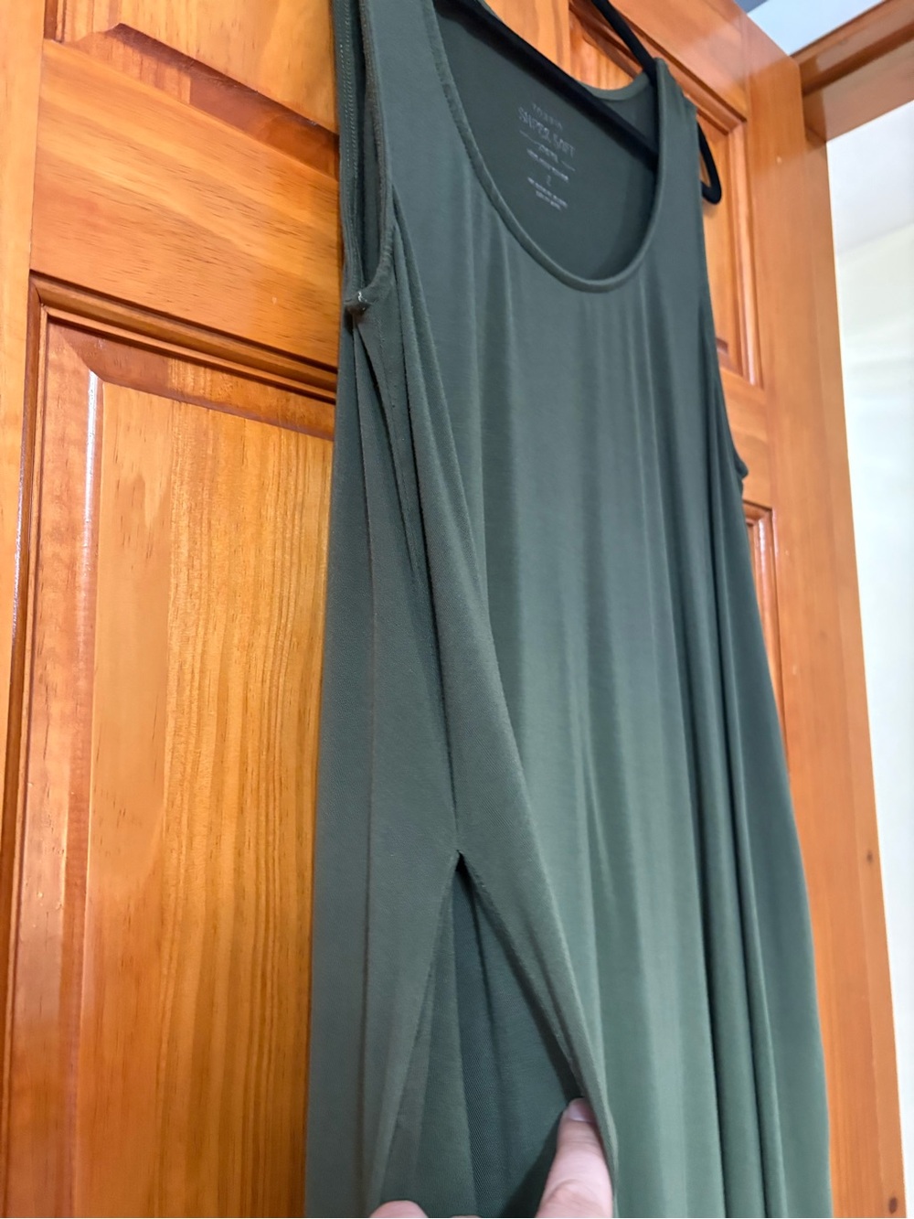 Torrid Super Soft High Low Green Ombré Swing Dress, 2X - Picture 3 of 8